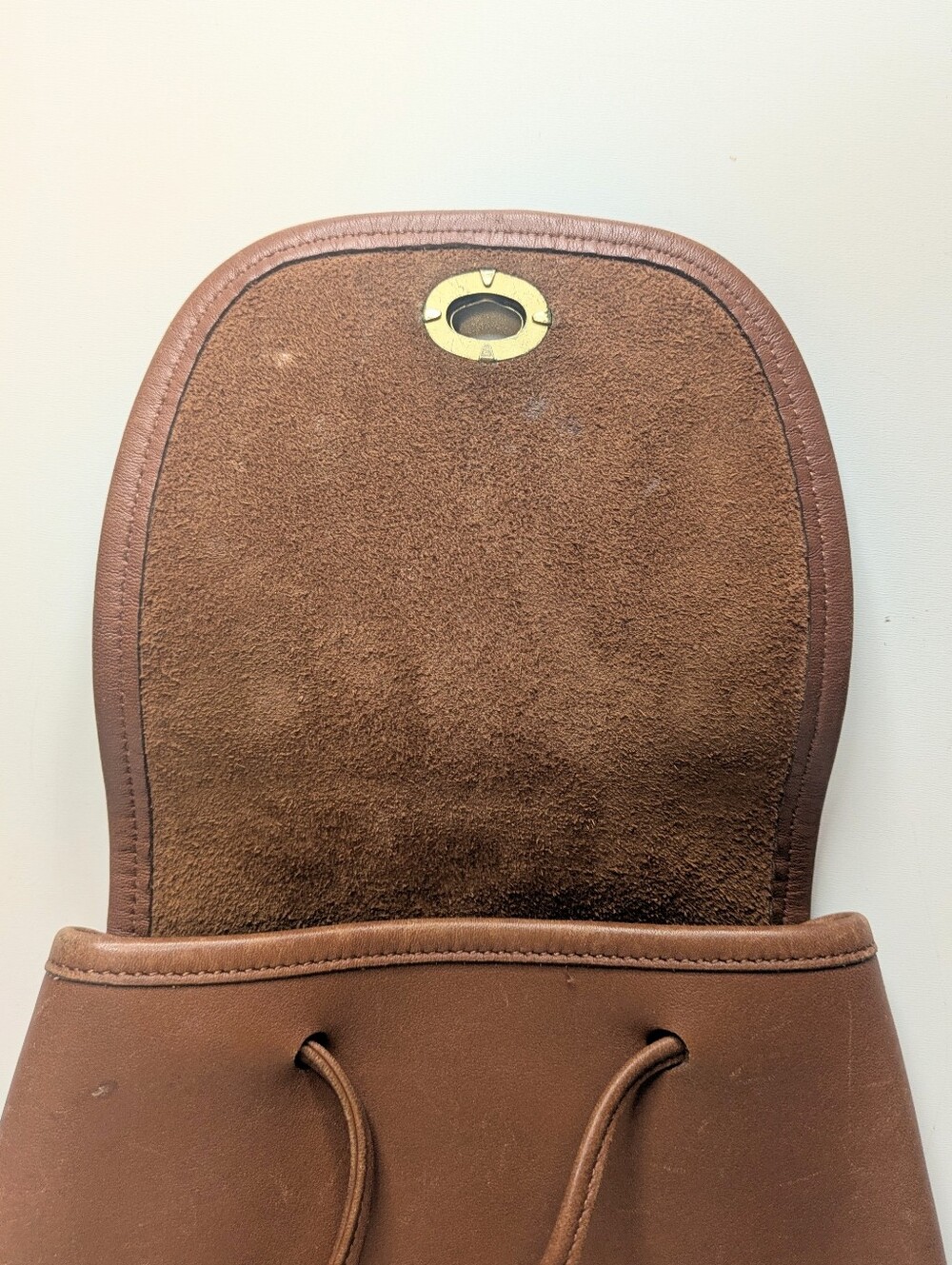 Vintage Coach Leather Backpack Tan Brown - Picture 8 of 14